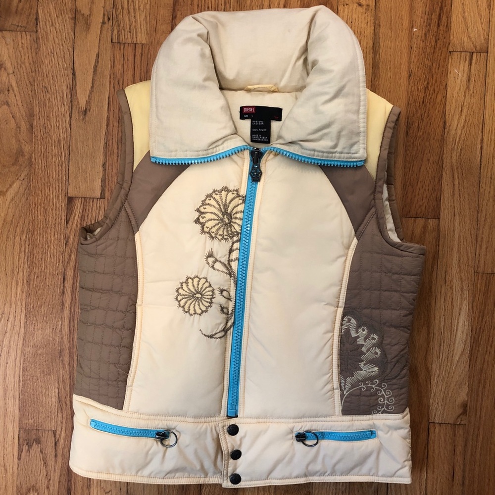 Women’s Diesel Embroidered Puffer Vest